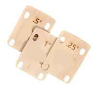 TOYANDONA Wooden Guitar Neck Shims with Smooth Stable Function for Bass and Guitar 3pcs and Including 0.25, 0.5, and 1-degree Taper Plates for Precise Neck Adjustment and Repair