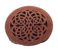 TOYANDONA Wooden Guitar Soundhole Cover Deep Wood Color Acoustic Feedback Reducer Essential Accessory for Resonator Guitars