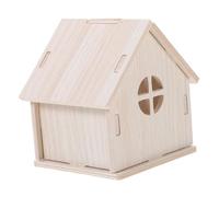 TOYANDONA Wooden Hamster Cabin Bedroom for Small Animal Hideout Guinea Pig Houses and Hideouts Delicate Design for Hamster Bed