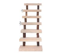 TOYANDONA Wooden Hamster Climbing with Steps Durable Chew Resistant Ladder for Chinchillas Pets Playground and Activity Staircase Safe Natural Wood Pet Climb Random Color