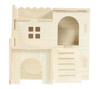 TOYANDONA Wooden Hamster Houses Hideouts for Dwarf Hamsters Guinea Pig Hideout in Cage Decorative Rat House Wear-resistant Material