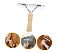 TOYANDONA Wooden Handle Horse Cleaning Comb Grooming Brush with Skid Design for Mane and Tail Care Easy to Clean and Suitable for Horse Grooming and Shedding Removal