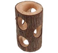 TOYANDONA Wooden, Hollow Activity Stimulates Physical Brown Shape Tree Tunnel for and Provides Secure Private Space, Hideout for Glass Hamster Small Animals Dwarf Hamsters Tanks