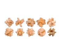 TOYANDONA Wooden Iq Puzzle Brain Teaser Toy with Ming Lock Design, Timber Material, Teaches Dexterity and Coordination, for Relaxing after Work or Family Fun, Suitable for Ages over 6