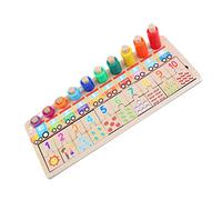 TOYANDONA Wooden Jigsaw Puzzle Board Educational Early Learning for Interactive Brain Development Fine Motor Skills Color Recognition Matching Game