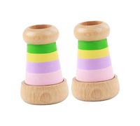 TOYANDONA Wooden Kaleidoscope for Educational Developmental with Large Lens Beech Wood Construction Stimulates Imagination and Logical Thinking Vibrant Light Effects for Aged