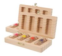 TOYANDONA Wooden Lanugo Souvenirs Keepsake Box for First Haircut and Tooth Saver Storage Box for Fetal Hair and Teeth Storage Nursery Accessories