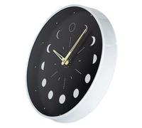 TOYANDONA Wooden Luminous Moon Phase Wall Clock Silent Non-ticking Design for Dining Home Decor Wall-mounted No Battery Required