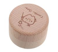 TOYANDONA Wooden Material and Teeth Box Storing Keepsake Lost Tooth for with Compact Gift for Memory Hair Locks