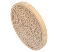 TOYANDONA Wooden Maze Board Game for Round Labyrinth Puzzle for Preschool Learning Mobile Beads Activity for Balance Training and Critical Thinking Development