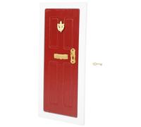 TOYANDONA Wooden Miniature Dollhouse Door with Detailed Lock and Key Scale Fairy House Decor for Mini House Accessories Micro Landscape Bedroom Ornaments Versatile Model Gate for DIY Doll