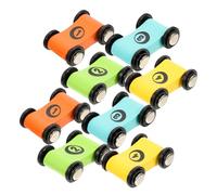 TOYANDONA Wooden Miniature Race Car Set for Kids 8pcs Pull Back Toy Cars Race Track Educational Desktop Plaything for Toddlers for Early Learning