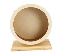 TOYANDONA Wooden Mute Hamster Wheel Toy Silent Exercise Wheel for Chinchilla Guinea Pig Hamster Pet Sports Toy