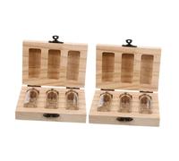 TOYANDONA Wooden Newborn Keepsake Box for Fetal Hair and Tooth Preservation Keepsake Container for Shower