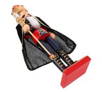 TOYANDONA Wooden Nutcracker Puppet 35cm Classic Nutcracker Ornament for Living Room Closets and Housewarming Party, Delicate Holiday Spirit Decoration Popular Elements