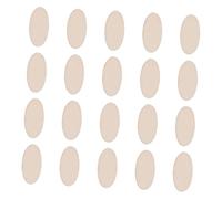 TOYANDONA Wooden Oval Cutout 200pcs Unfinished Wood Oval Slices Natural Rustic Wooden Cutout Oval Wood Pieces Tag Wood Craft Supplies for DIY Craft Wedding Centerpiece Christmas