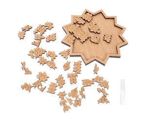 TOYANDONA Wooden Puzzle for Adults Unique Shaped Jigsaw Irregular Hexagon Design Creative Stress Relief Educational Puzzle Game for Adult Enthusiasts and Family Entertainment