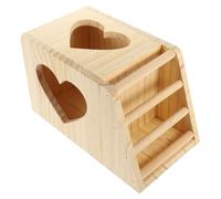 TOYANDONA Wooden Rabbit Feeder Hay Rack 2-in-1 Elevated Food Manger Double Bowl Grass Holder for Guinea Pigs and Chinchillas Indoor Feeding