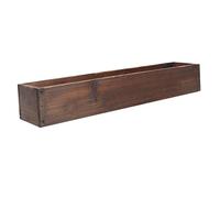 TOYANDONA Wooden Rectangular Planter Box for Succulents 50x9.2cm Carbonized Wood Garden Pot Suitable for Patio and Indoor Display