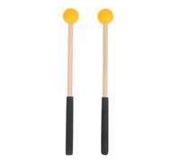 TOYANDONA Wooden Rubber Percussion Mallets with Smooth Surface and Proper Weight 1 Pair Soft Grip Hammers for Marimba and Tongue Drum for ’s Musical Instrument Playing