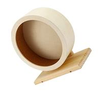 TOYANDONA Wooden Silent Hamster Wheel Medium Exercise for Small Pets Like Hamsters Mice Hedgehogs Quiet Running Disc for Joyful Living Environment