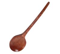TOYANDONA Wooden Soup Spoon Chinese Ladle Large Capacity Ergonomic Handle Design Brown Japanese-Style Minimalist Unique Design for Home and Banquets
