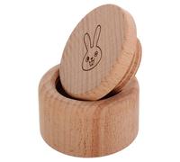 TOYANDONA Wooden Tooth Fairy Box for Baby Teeth and Rings Storage, Beige Beech Wood Keepsake Box with Secure Lid, Multifunctional Design for Birthday and Baby Hair Collection