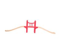 TOYANDONA Wooden Train Track Bridge Expansion with Support for Interactive Railway Play Compatible with Rail Accessories Includes and for Boys