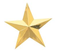 TOYANDONA Zinc Alloy Five-pointed Star Decoration for DIY Medal Crafting Lightweight Artistic Star Ornament for Decor and Trophy Embellishment Bright Gold Finish