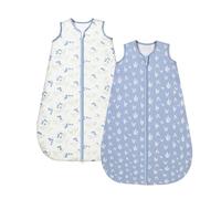 ToyaTec Baby Sleeping Bag 1.0 Tog 2 Pack,Super soft Rayon Made from Bamboo,Baby's Bamboo fiber Pure Organic Sleeping Sack Spring Summer Autumn(Blue,XL)