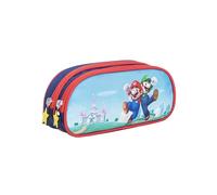 TOYBAGS Super Mario School Pencil Case - Zipper Closure - Fully Lined and Custom Interior - 11 X 24 X 6 CM, Multicoloured, Triple School Pencil Case