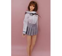 [TOYBARJAPAN] 1/6 Figure Accessories/Slender, Girls' Middle School Student, Light Gray, Cute Innocent Summer Sailor Uniform Set, Fits TBLeague PHMB2019-S34A/S44A and Other Elements (Body and Head Not