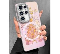 Toycamp for Samsung Galaxy S25 Ultra Case - Compatible with Magsafe Aesthetic Cute Holographic Galaxy S25 Ultra Case with Diamond Bling Lens Protector Cover for Women Girls, Fireworks Castle
