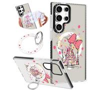 Toycamp for Samsung Galaxy S25 Ultra Cute Phone Case - Compatible with Magsafe Magnetic Ring Holder Kickstand Funny Castle Design TPU Phone Covers for Women Girls