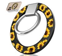 Toycamp Phone Grip Ring Holder Compatible with MagSafe - Magnetic Phone Grip Stand Women Cute Painting Removable Rotatable Magnet Accessories for iPhone 16 Pro Max/16/15/14/13/12 Series, Sunflower