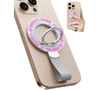 Toycamp Phone Grip Ring Holder Stand Compatible with MagSafe - Magnetic Phone Accessories Grip for iPhone 16 Pro Max/16 Pro/16/15/14/13/12 Series Sparkle Removable Rotatable Cute for Women, Purple