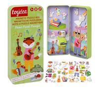 Toydea Easter Magnetic Tiles - Animal & Music Theme, 30+ Pieces in Portable Tin Box, Quiet Travel Toy for Kids Ages 3-4, Ideal Easter Gift for Boys & Girls, Educational Building Set