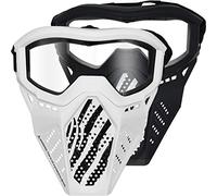 Toyer 2 Pack Tactical Mask Compatible with Nerf Rival, Apollo, Zeus, Khaos, Atlas, Artemis Blasters (Black&White)