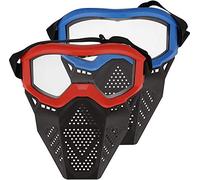 Toyer 2 Pack Tactical Mask Compatible with Nerf Rival, Apollo, Zeus, Khaos, Atlas, Artemis Blasters (Red&Blue)