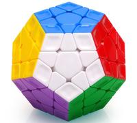 TOYESS Megaminx Stickerless,Speed Magic Cube 3x3 Dodecahedron Puzzle Cube Twist Travel Toys Christmas Stocking Fillers for Kids & Adults