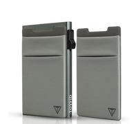 TOYFID Pop up Credit Card Wallet for Men-Metal Slim Minimalist Cards Holder with Money Pocket-RFID Blocking&Ultralight 6075 Aviation Aluminum Wallet-Automtic Card Case Wallet