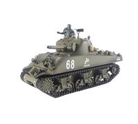 toyfigurehut Radio Remote Control 1:16 Scale 2.4Ghz US M4A3 Sherman Tank RC Airsoft Battle Tank Smoke & Sound (Metal Gear & tracks)