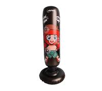 Toyfinity Interactive Electronic Inflatable Pedestal Punching Bag for Kids, 115cm with Light & Sound Targets, Soft and Stable Design, Skill-Building Fun, Black