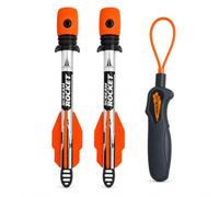 TOYFINITY Whistling Rocket Sling Set, 2 Foam Rockets, Outdoor Launcher