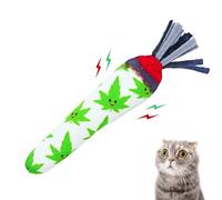TOYGENICS - Catnip Toys for Indoor Cats, Cat Toy for Cat Enrichment, Durable Catnip Cat Wand Toy W/String Ends, Cat Toys for Indoor Cats/Cat Birthday/Kitten Toys (Cartoon Doobie, Original)