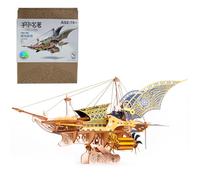 ToyGhillied 3D Fantasy Travel Spaceship Wooden Puzzle Model, Craft Masterpiece for Homer Epic, DIY Steampunk Assembly Spaceship Decor for Adults (300+PCS)