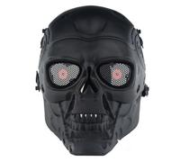 ToyGhillied Halloween Punk Full Face Terminator Thriller Mask, Demon Scary Mask, Decorative Mask Costume Halloween Novelty Horror Mask Role Play for Adults (Black)