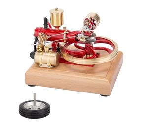 ToyGhillied R18 Engine Model That Works, 1.9cc Horizontal Single Cylinder 4 stroke Engine Internal Combustion Engine Model, Simulated Flywheel Motor for Three-Wheelers