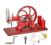 ToyGhillied RETROL Engine Model, Hot-bulb Ancient Four-Stroke Water-Cooled Stationary Horizontal Mill Internal Combustion Engine Model (Finished Version)