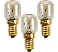 Toyhood 3 Pcs Oven Bulb, E14 25W Salt Lamp Light Bulb Incandescent Bulbs Warm White 2700K Fridge Bulbs300°C Small Edison Screw for Oven, Microwave, Fridge, Salt Lamp, Freezers (Style-B)